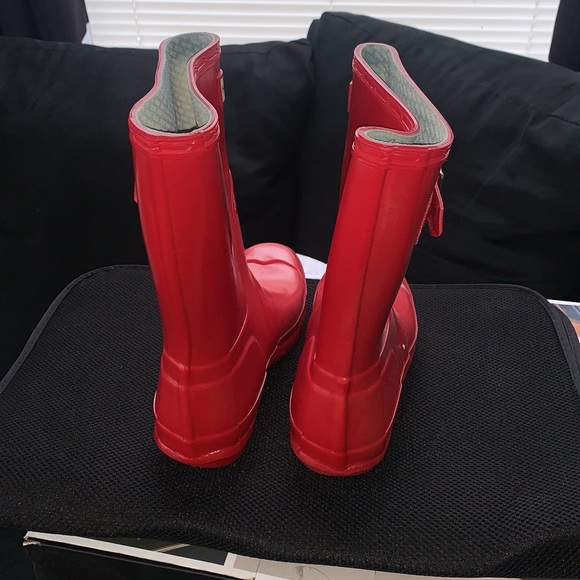 🚨SOLD🚨 Short Red Hunter rain boots sz M4/W5 - Picture 3 of 6